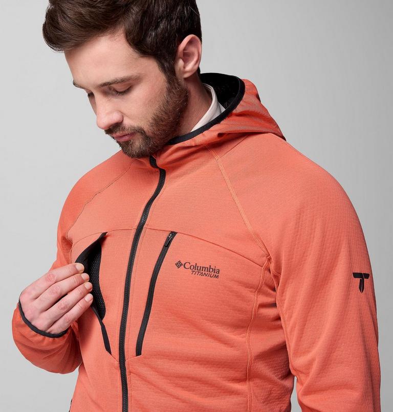 Men's Arctic Crest Bonded Technical Fleece Jacket, Color: Zing, image 7