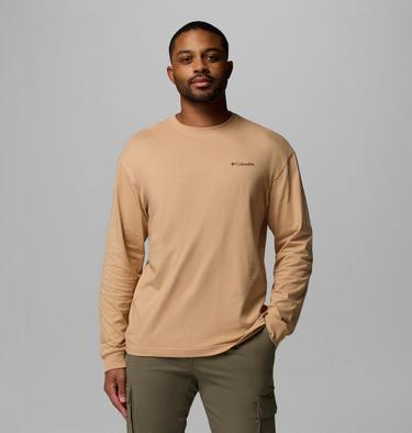 Men's Black Butte Long Sleeve Graphic T-Shirt, Color: Canoe, Trailmap, image 11