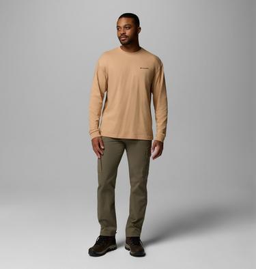 Men's Black Butte Long Sleeve Graphic T-Shirt, Color: Canoe, Trailmap, image 10