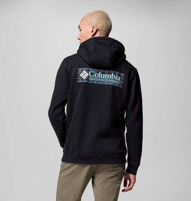 Men's Meridian Creek Graphic Hoodie, Color: Black Branded Blanket, image 1