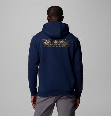 Men's Meridian Creek Graphic Hoodie, Color: Collegiate Navy Branded Blanket, image 1