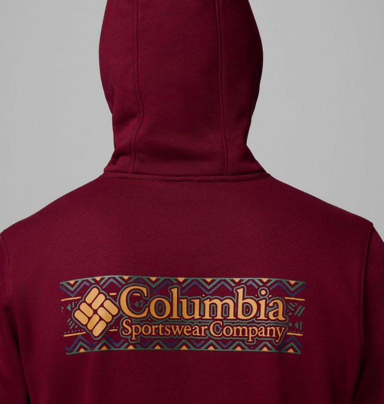 Men's Meridian Creek Graphic Hoodie, Color: Rich Wine Branded Blanket, image 6