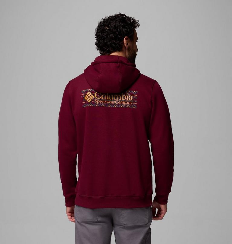Men's Meridian Creek Graphic Hoodie, Color: Rich Wine Branded Blanket, image 3