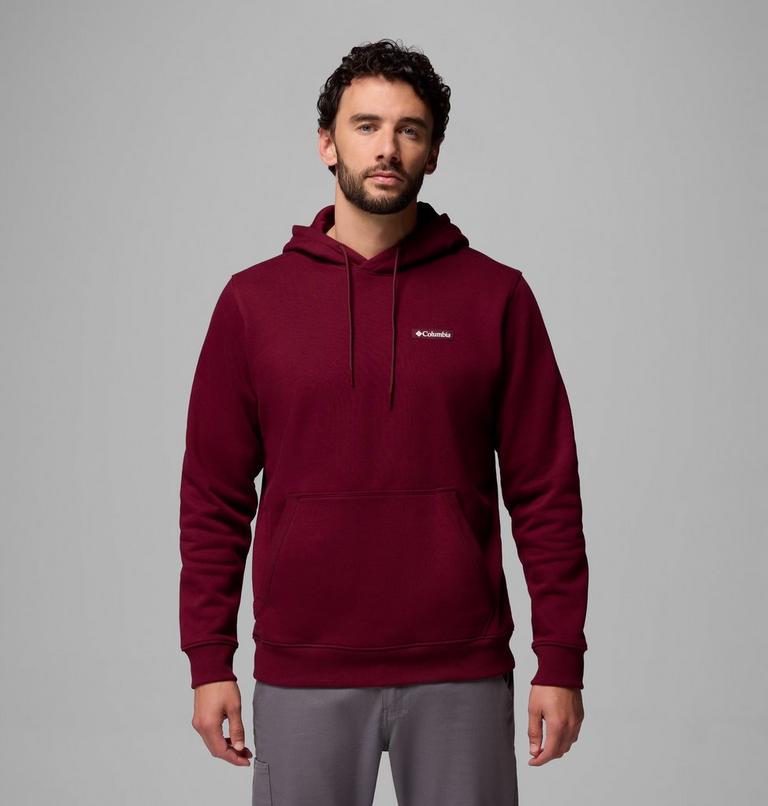 Men's Meridian Creek Graphic Hoodie, Color: Rich Wine Branded Blanket, image 1