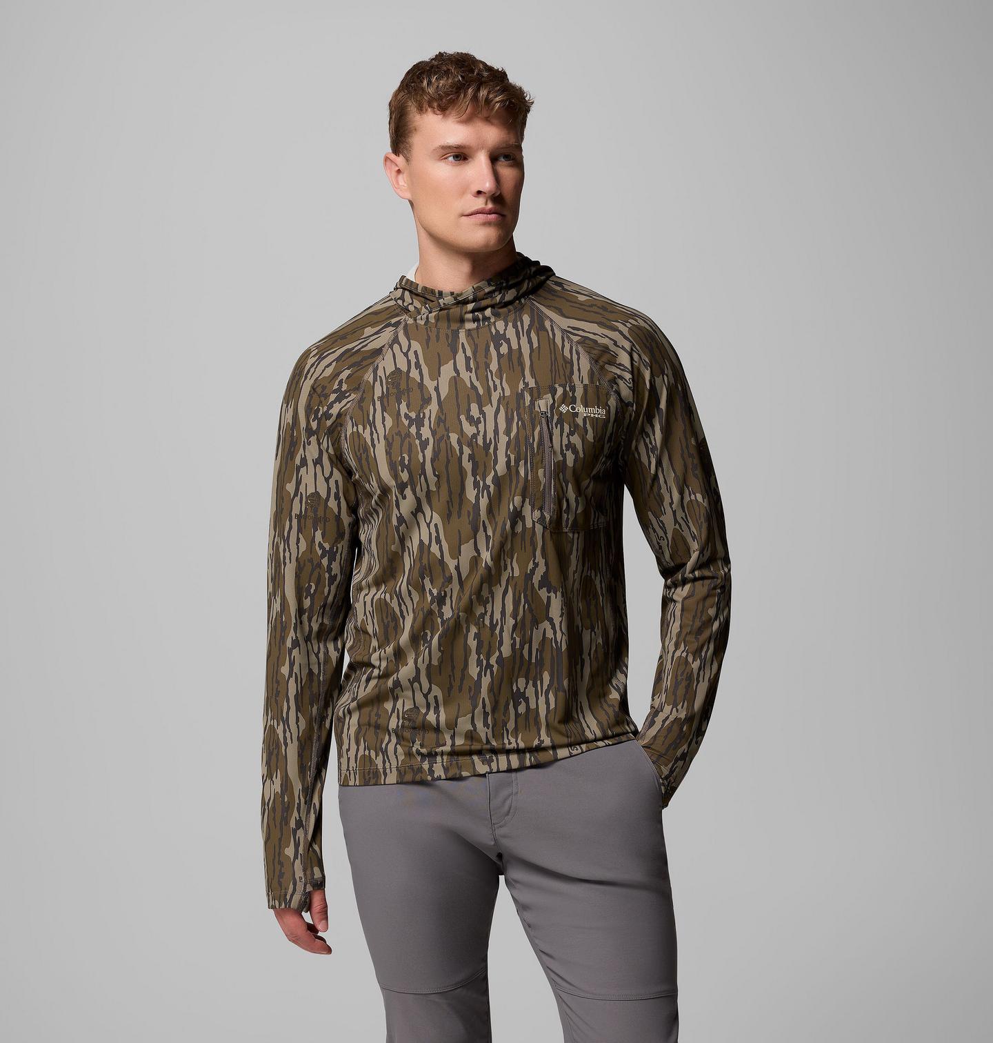 Мужское худи Columbia Nomatis Performance Hunting, цвет: Mossy Oak Bottomland — фото 1