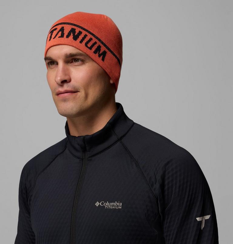 Unisex Columbia Heat III Beanie, Color: Zing, Reflective T Spike, image 2