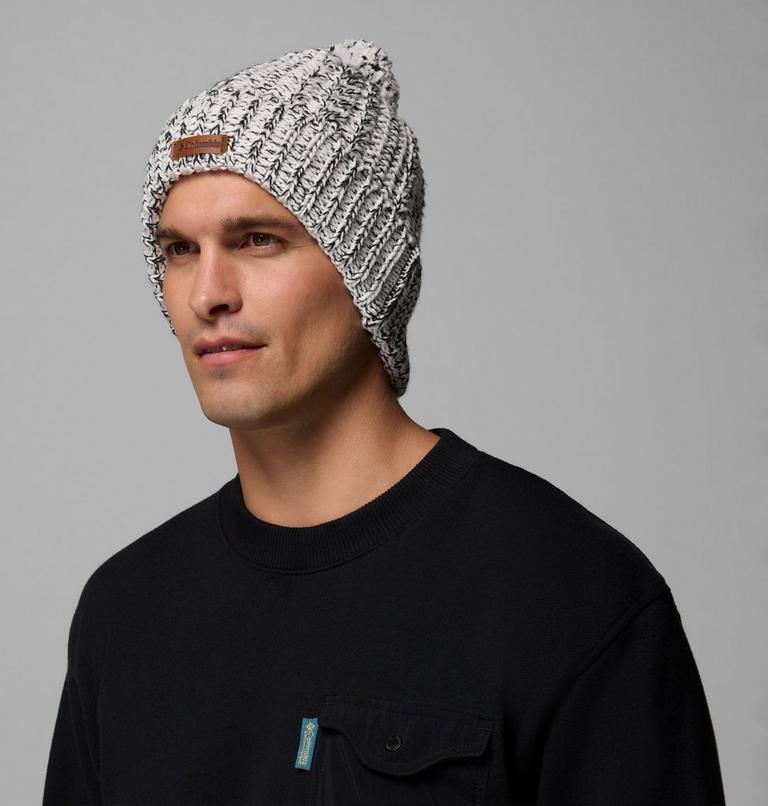 Unisex Cozy Ridge Beanie, Color: Sea Salt, Black Marled, image 3