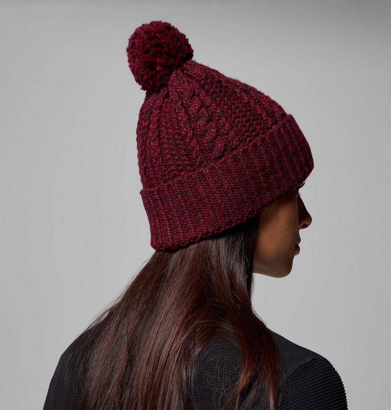 Unisex Cozy Ridge Beanie, Color: Rich Wine, Black Marled, image 6