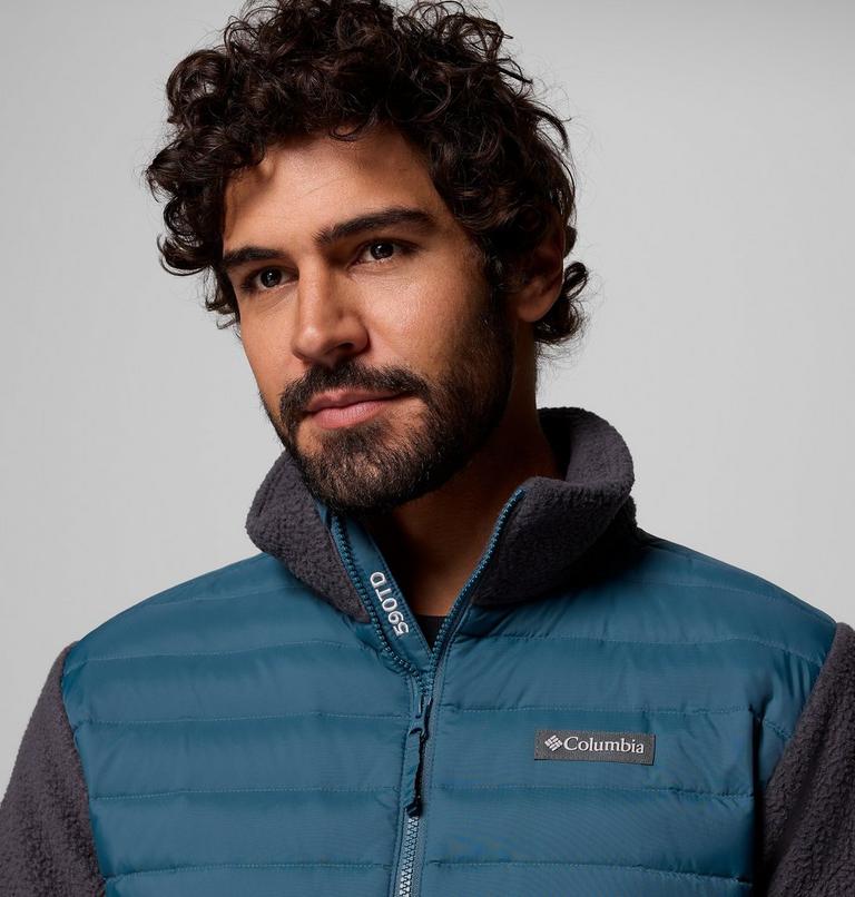 Chaqueta híbrida de plumón Juniper Peak para hombre, Color: Everblue, Shark, image 6