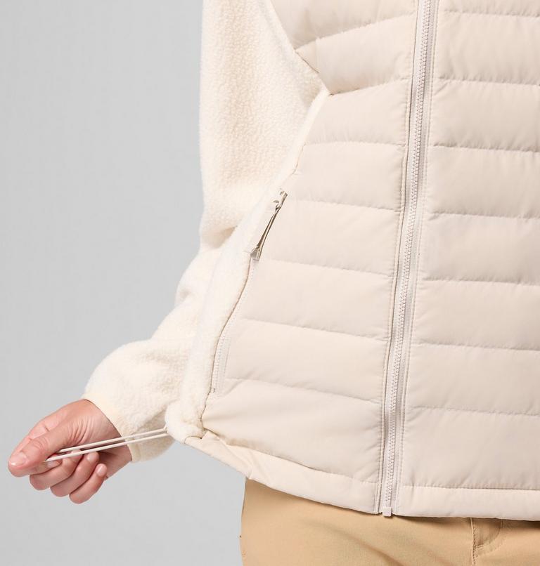 Chaqueta híbrida de plumón Juniper Peak para mujer, Color: Dark Stone, Chalk, image 6