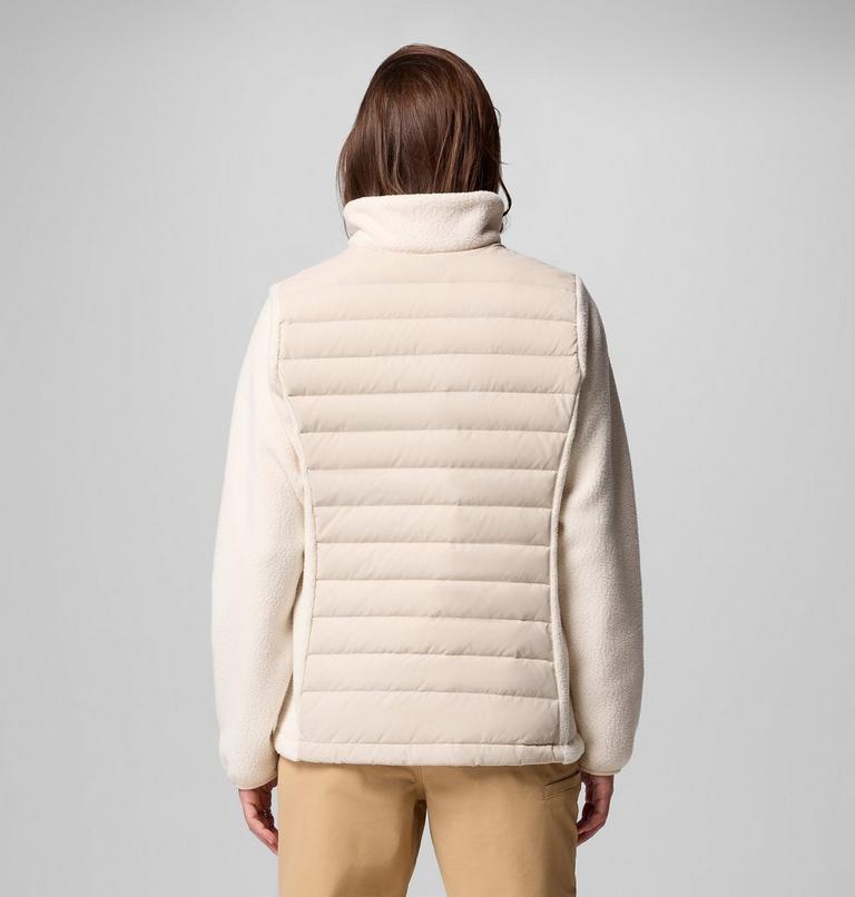 Chaqueta híbrida de plumón Juniper Peak para mujer, Color: Dark Stone, Chalk, image 3