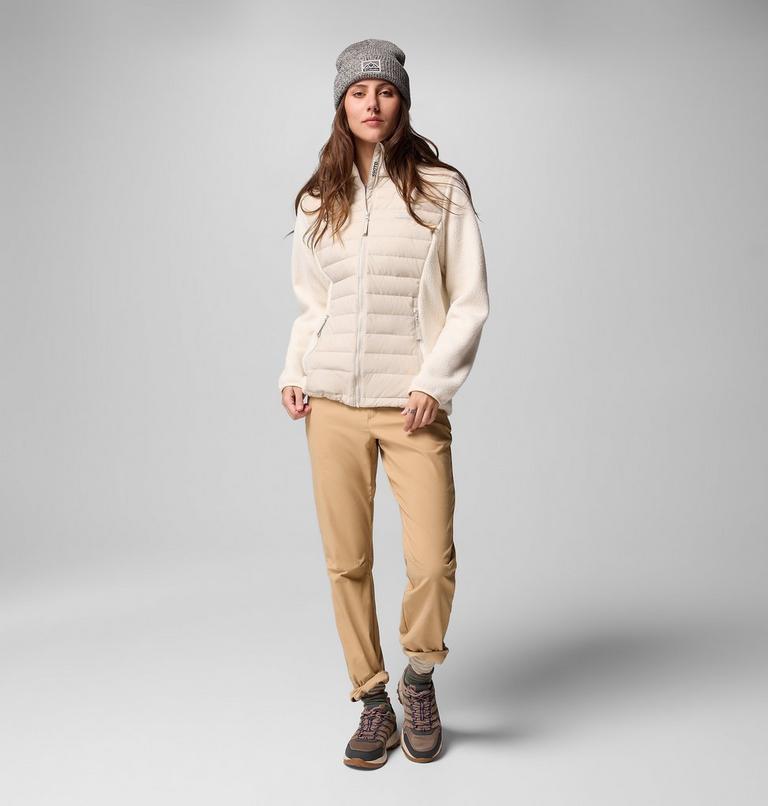 Chaqueta híbrida de plumón Juniper Peak para mujer, Color: Dark Stone, Chalk, image 10