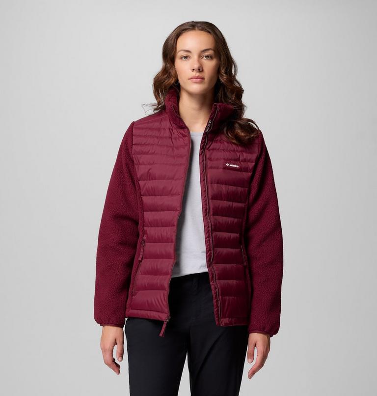 Chaqueta híbrida de plumón Juniper Peak para mujer, Color: Rich Wine, image 5