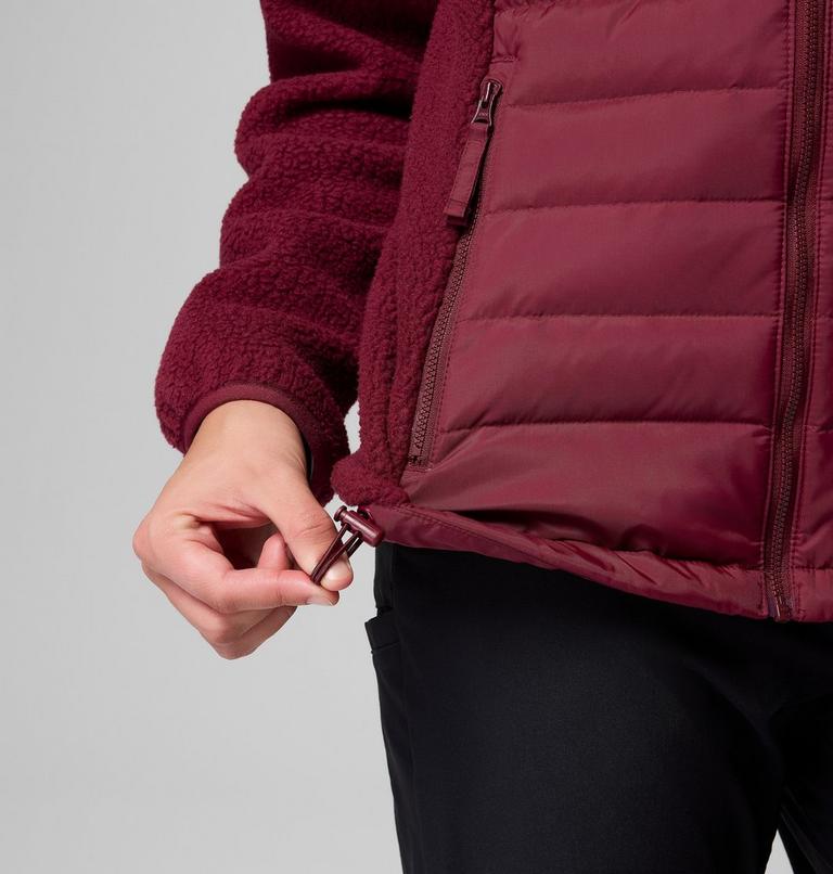 Chaqueta híbrida de plumón Juniper Peak para mujer, Color: Rich Wine, image 7