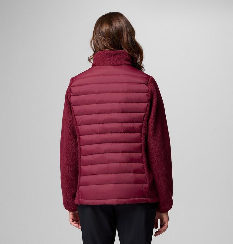 Chaqueta híbrida de plumón Juniper Peak para mujer, Color: Rich Wine, image 3