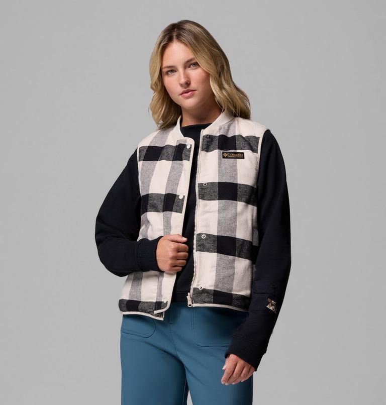 Women's High Cascades Reversible Insulated Gilet, Color: Dark Stone, Dark Stone Tim's Buff Pld, image 5