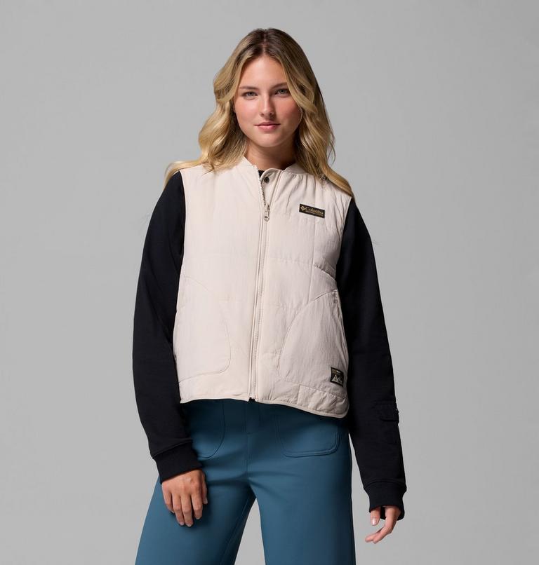 Women's High Cascades Reversible Insulated Gilet, Color: Dark Stone, Dark Stone Tim's Buff Pld, image 8