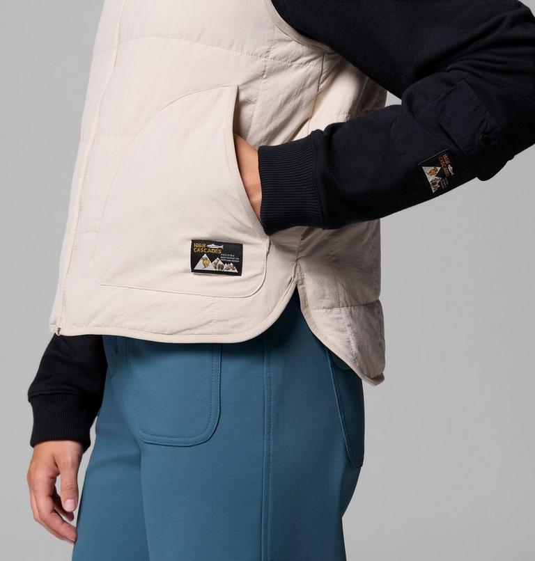 Women's High Cascades Reversible Insulated Gilet, Color: Dark Stone, Dark Stone Tim's Buff Pld, image 9