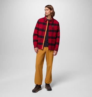 Sobrecamisa High Cascades para hombre, Color: Red Dahlia Tims Buffalo Plaid, image 2