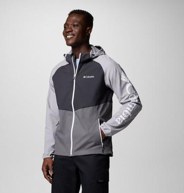 Men's Panther Creek II Hiking Softshell Jacket, Color: City Grey, Black, Columbia Grey, image 7