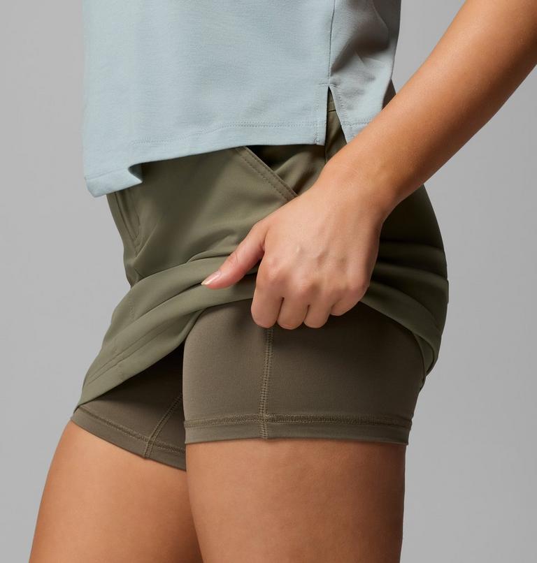 Women's Leslie Falls II Hiking Skort, Color: Stone Green, image 7