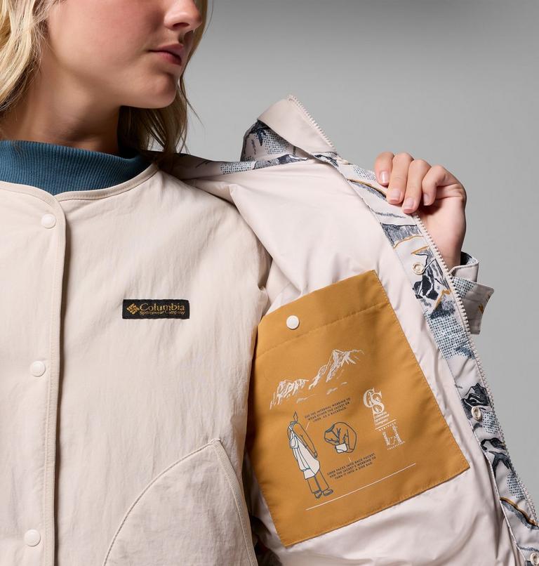 Women's High Cascades Interchange Jacket, Color: Dark Stone Skylines, image 10