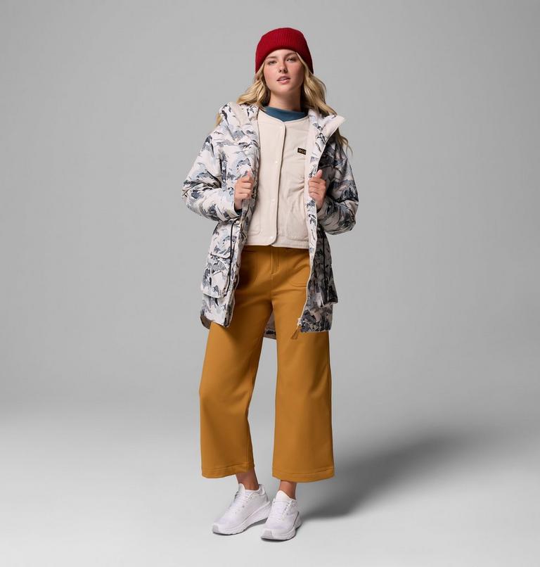 Women's High Cascades Interchange Jacket, Color: Dark Stone Skylines, image 2