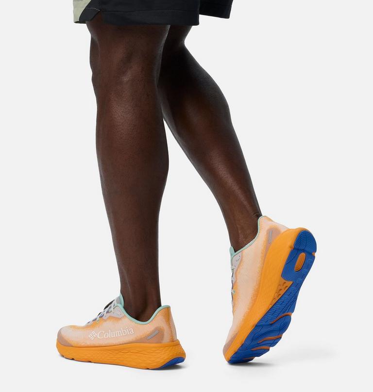Men's Konos Featherweight Running Shoe, Color: Mango, Stormy Blue, image 10