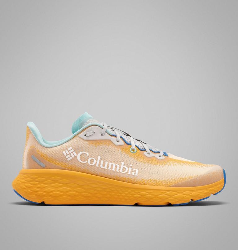 Men's Konos Featherweight Running Shoe, Color: Mango, Stormy Blue, image 1