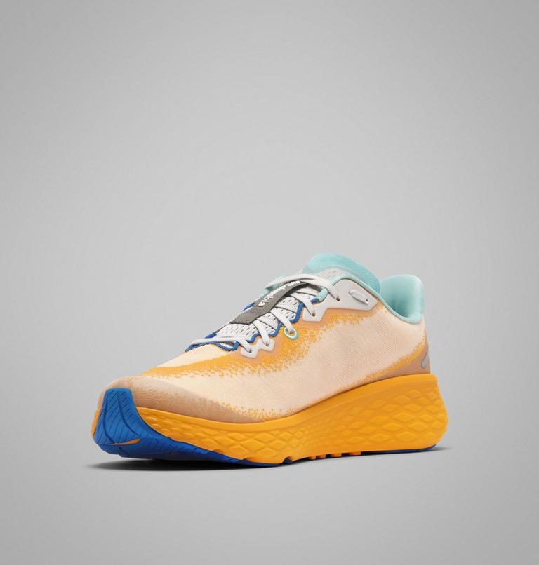 Men's Konos Featherweight Running Shoe, Color: Mango, Stormy Blue, image 7