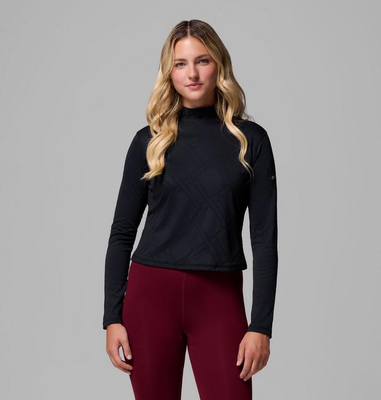 Camiseta de cuello alto y manga larga Granite Point para mujer, Color: Black, image 1