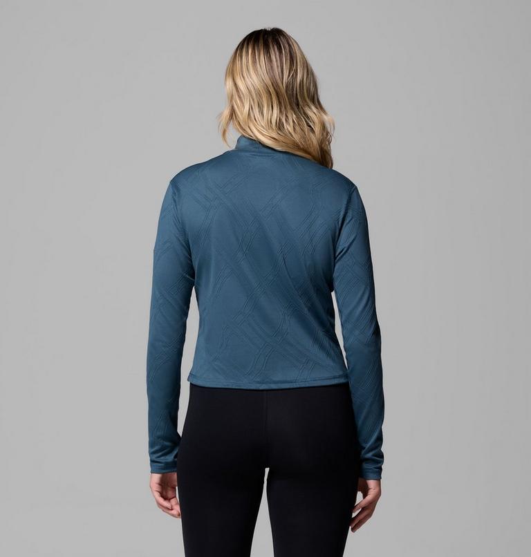 Camiseta de cuello alto y manga larga Granite Point para mujer, Color: Everblue, image 3
