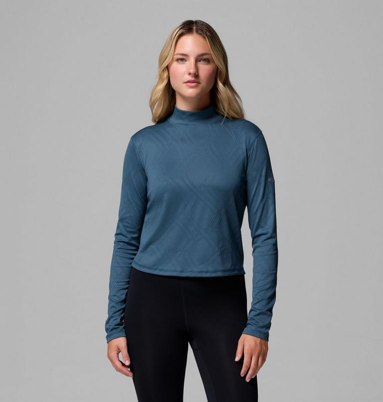 Camiseta de cuello alto y manga larga Granite Point para mujer, Color: Everblue, image 1