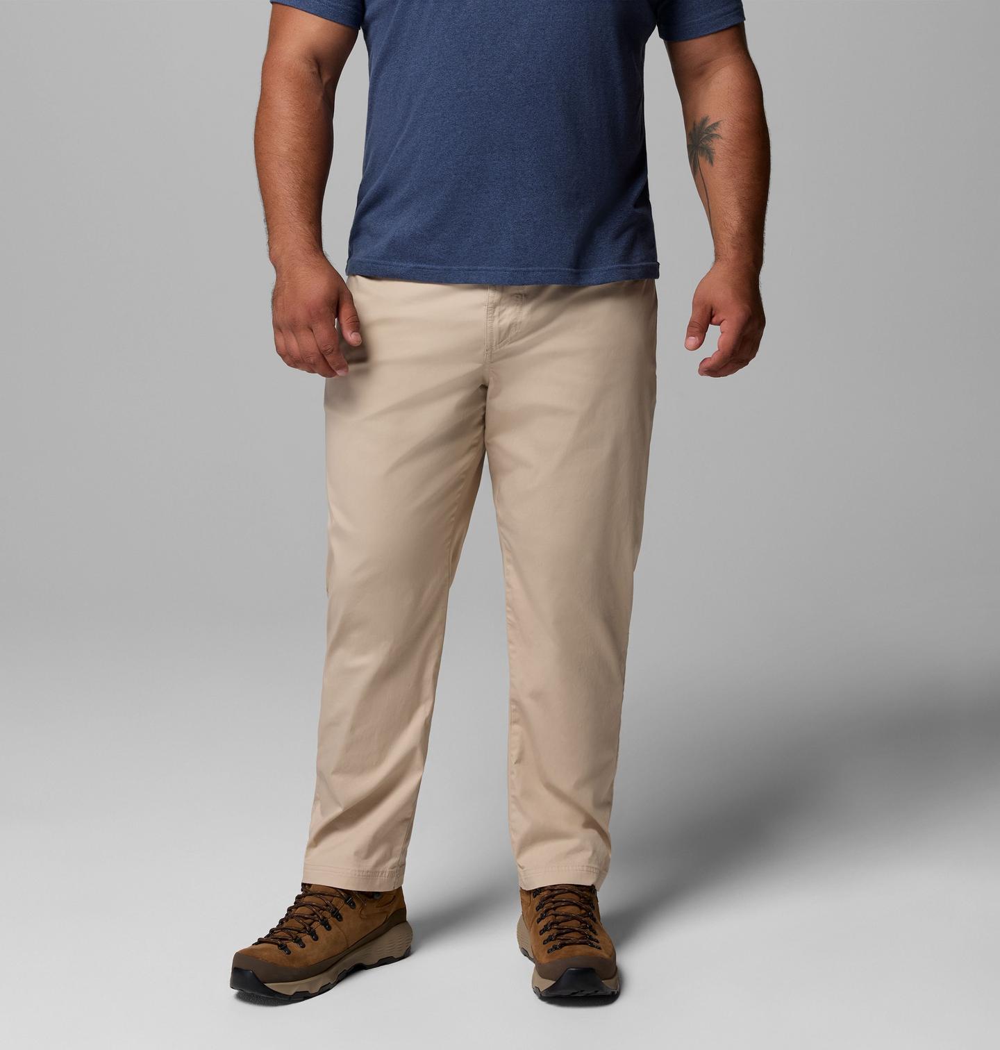 Мужские брюки Columbia ROC 5 Pocket Pants - Big, цвет: Серо-бежевый — фото 1