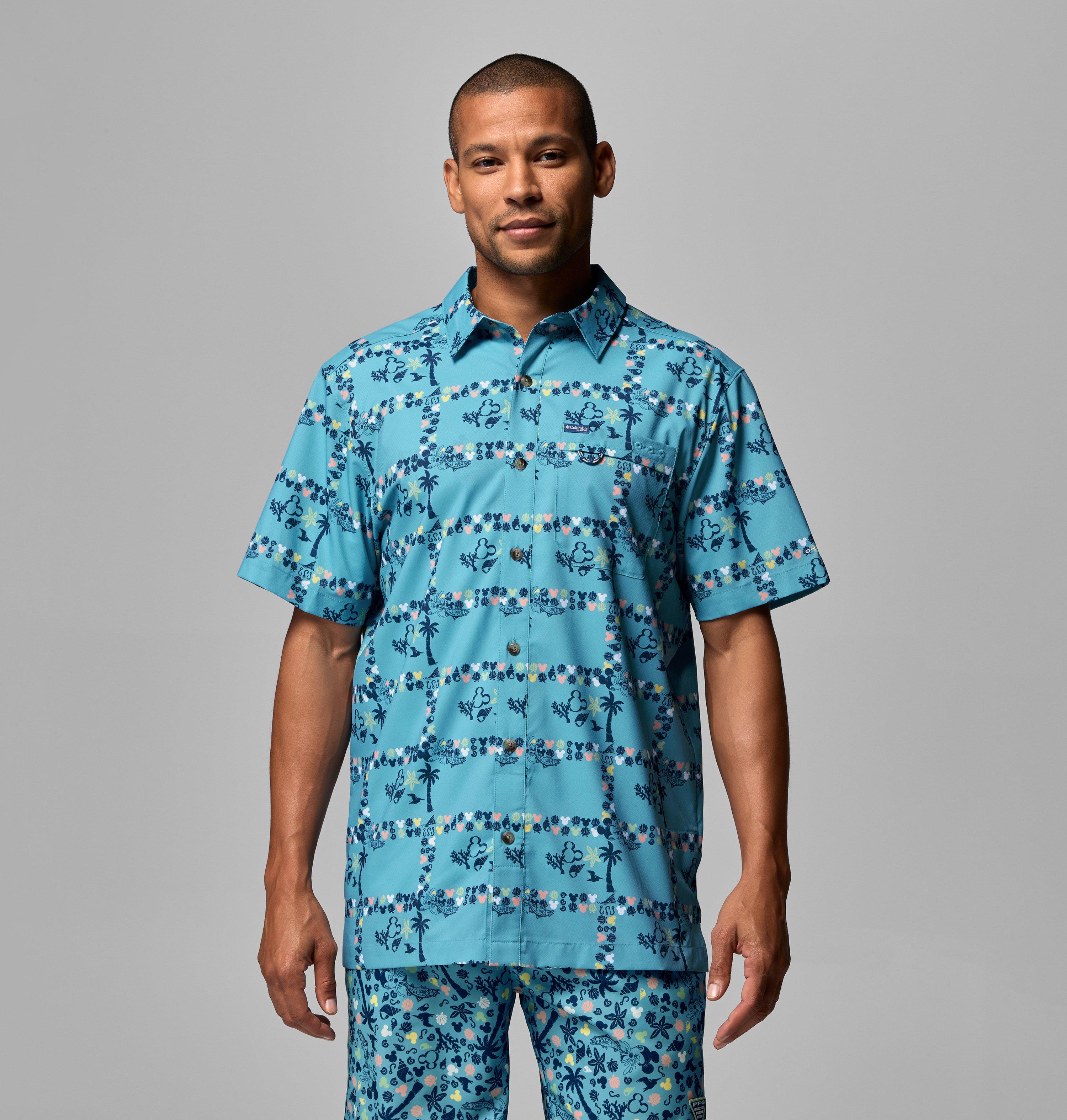 Columbia Sportswear Men's Blue Columbia - Csc X Disney Pfg Super Slack Tide™ Shirt - Vintage Medium