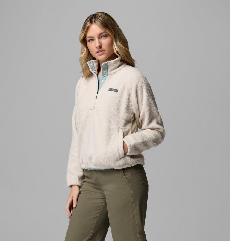 Women's Jasper Ridge Pebbled Fleece Half Snap, Color: Dark Stone, image 4
