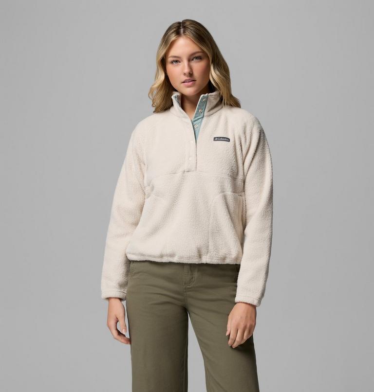 Women's Jasper Ridge Pebbled Fleece Half Snap, Color: Dark Stone, image 1