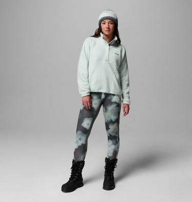 Women's Jasper Ridge Pebbled Fleece Half Snap, Color: Tea Light, Sedona Sage, image 2