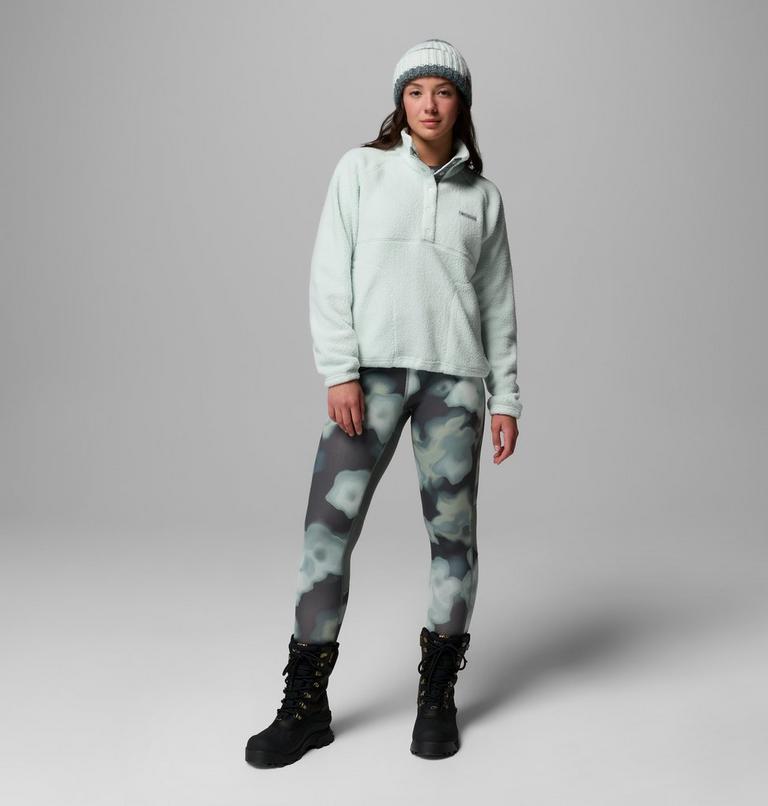 Women's Jasper Ridge Pebbled Fleece Half Snap, Color: Tea Light, Sedona Sage, image 2
