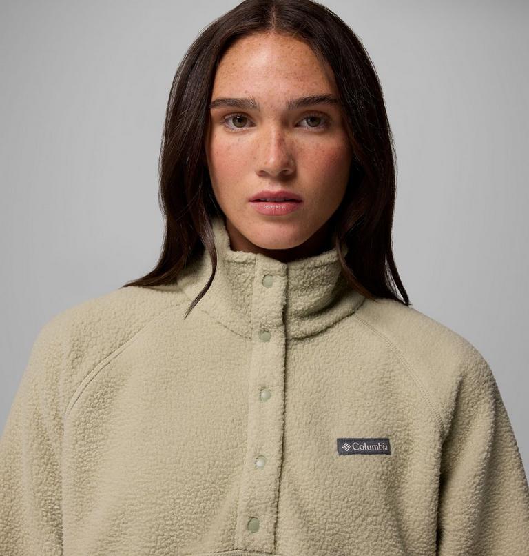 Women's Jasper Ridge Pebbled Fleece Half Snap, Color: Safari, image 5