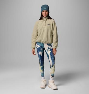 Women's Jasper Ridge Pebbled Fleece Half Snap, Color: Safari, image 8