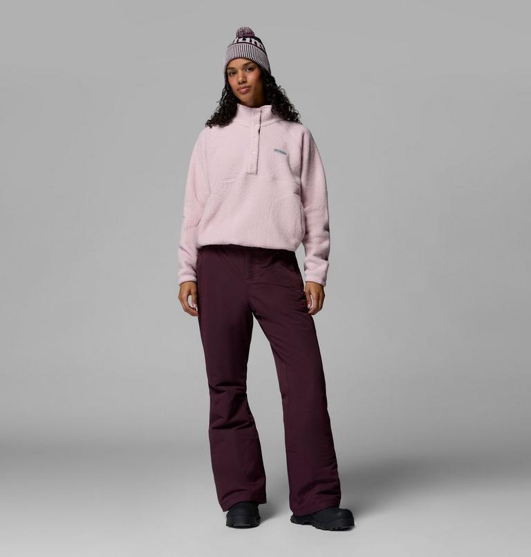 Women's Jasper Ridge Pebbled Fleece Half Snap, Color: Mineral Pink, Moonvista, image 2