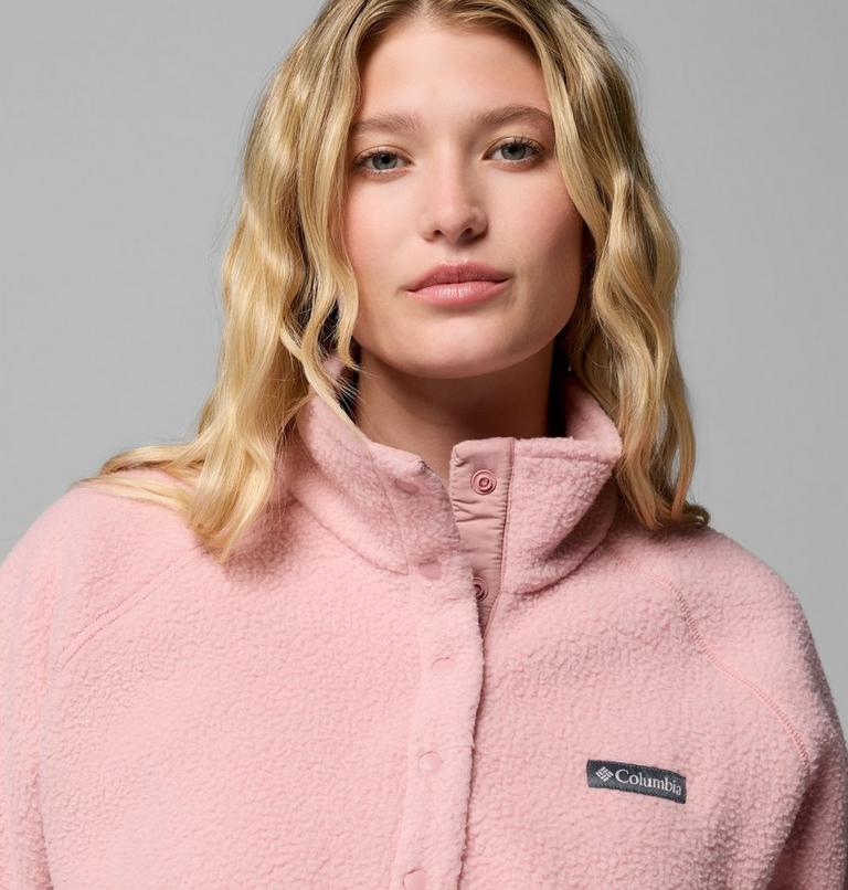 Women's Jasper Ridge Pebbled Fleece Half Snap, Color: Eraser Pink, image 5