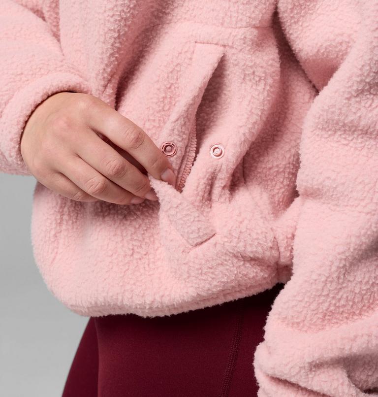 Women's Jasper Ridge Pebbled Fleece Half Snap, Color: Eraser Pink, image 6
