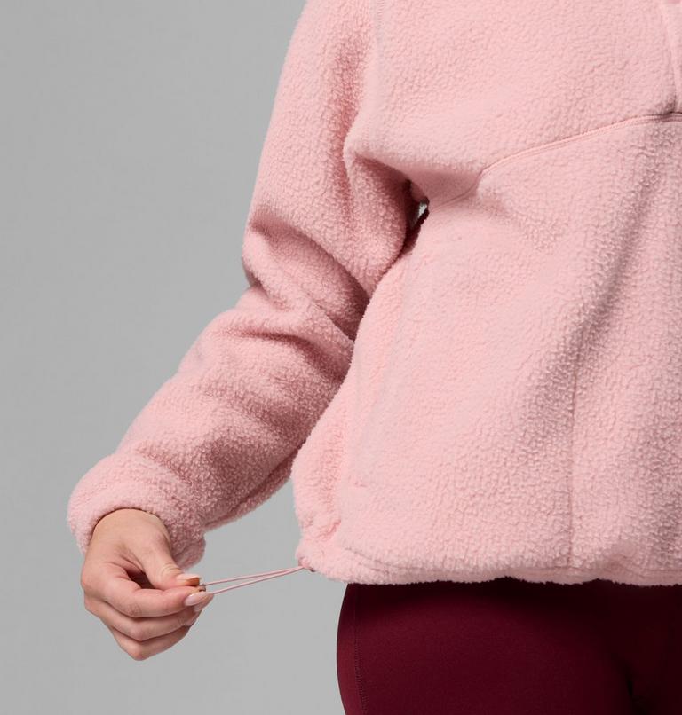 Women's Jasper Ridge Pebbled Fleece Half Snap, Color: Eraser Pink, image 7