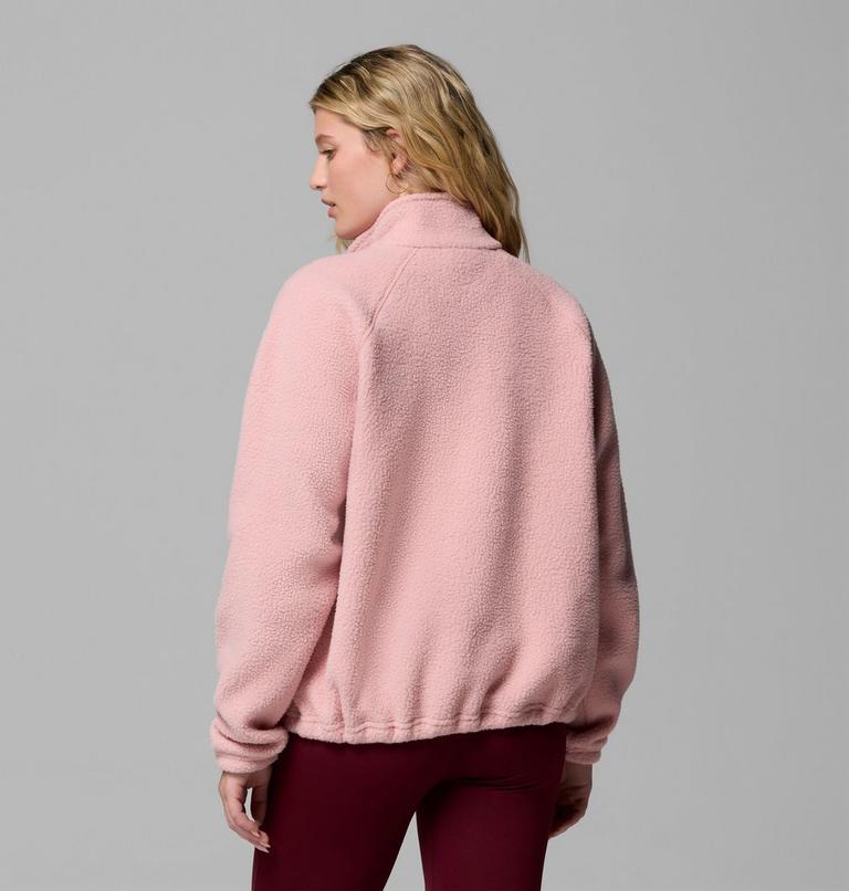 Women's Jasper Ridge Pebbled Fleece Half Snap, Color: Eraser Pink, image 3