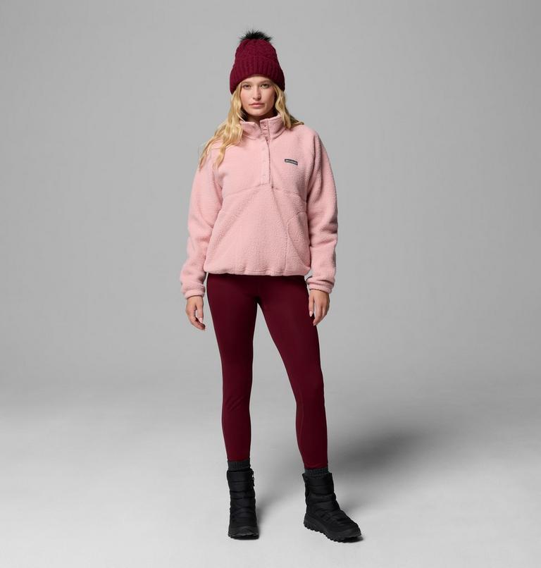 Women's Jasper Ridge Pebbled Fleece Half Snap, Color: Eraser Pink, image 2
