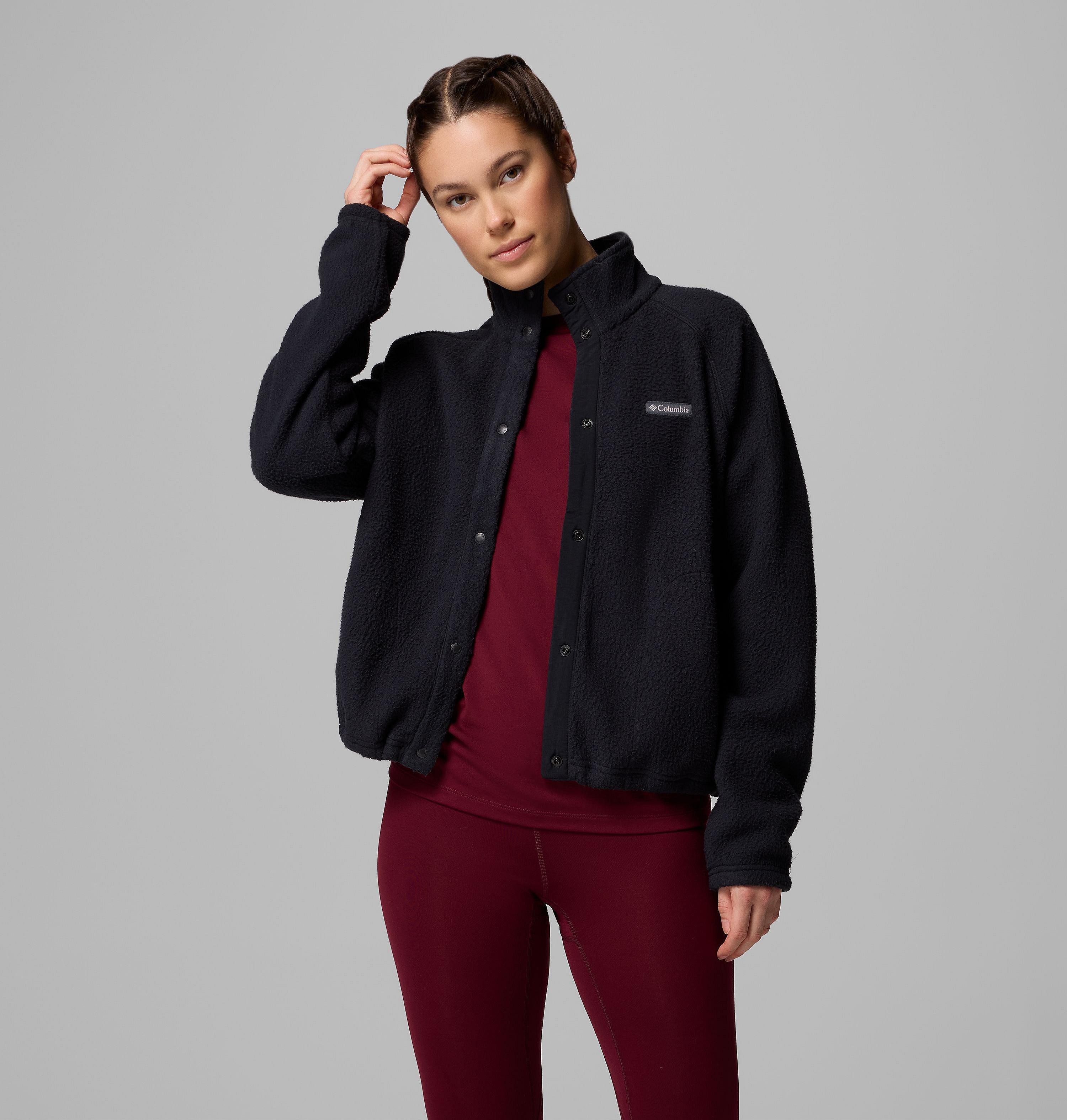 Women's Jasper Ridge Pebbled Fleece Full Snap | 010 | S 5