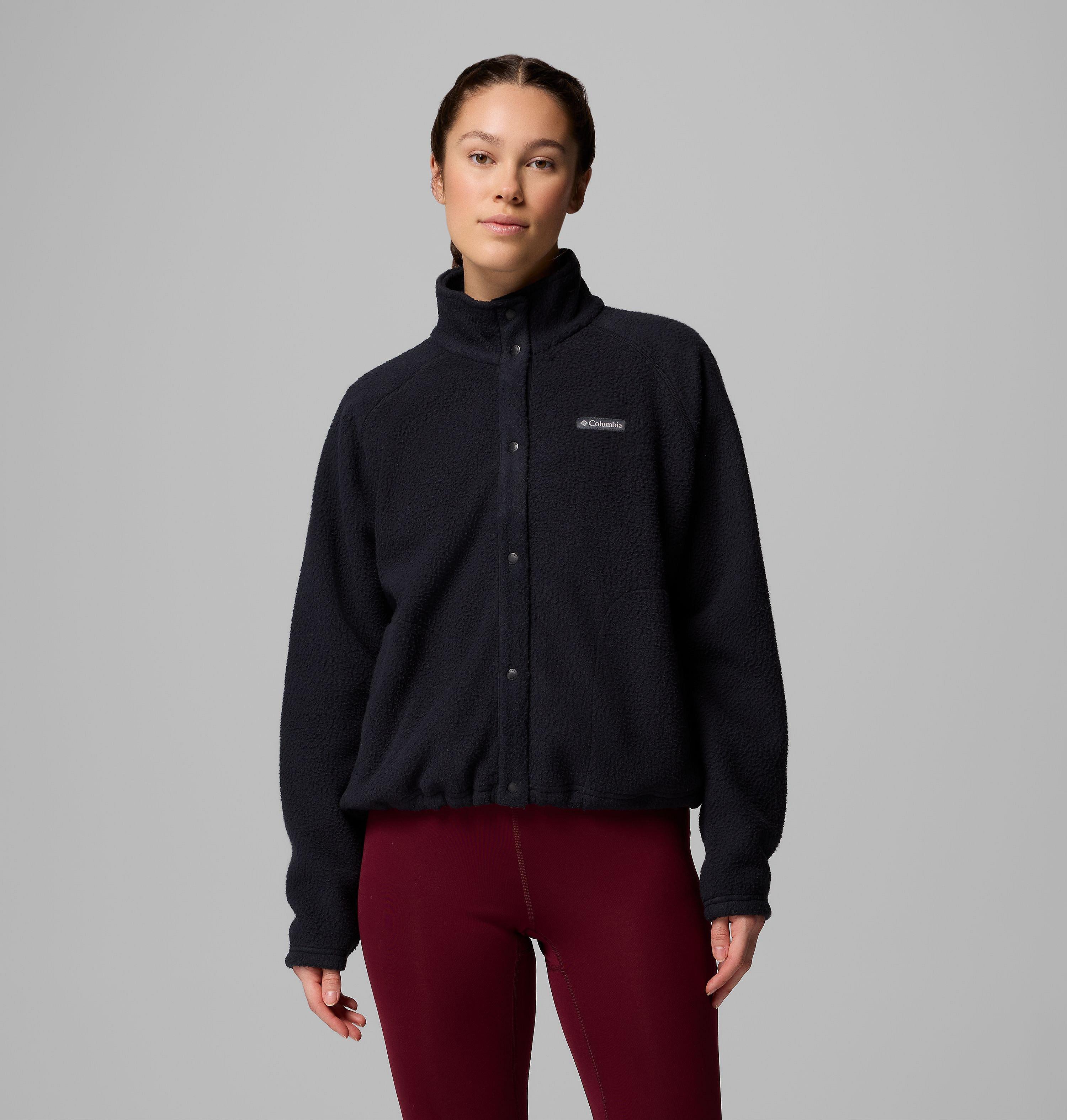 Columbia Sportswear Women's Black Columbia - Jasper Ridge™ Pebbled Fleece Jacket - Small