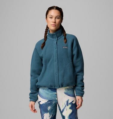 Women's Jasper Ridge Pebbled Fleece Jacket, Color: Everblue, image 3